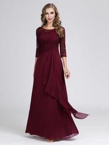 Long Half Sleeves  Formal Evening Dresses