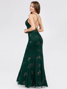 Young Fhion Backless Sequin Dress