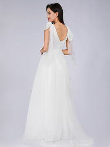 See Though V Neck Wedding Dresses