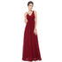 Deep V-neck Long Evening Dress