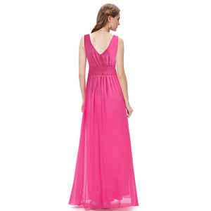 Deep V-neck Long Evening Dress