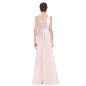 Deep V-neck Long Evening Dress