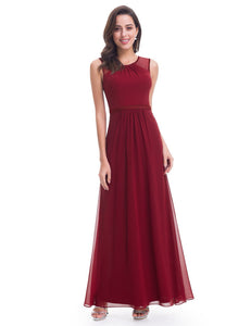 Sleeveless Long Evening Party Dress