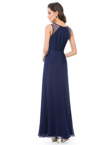 Sleeveless Long Evening Party Dress