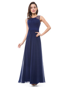 Sleeveless Long Evening Party Dress