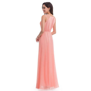 Sleeveless Long Evening Party Dress