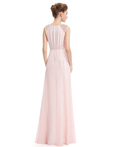 Sleeveless Long Evening Party Dress