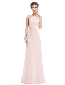 Sleeveless Long Evening Party Dress