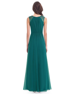 Sleeveless Long Evening Party Dress