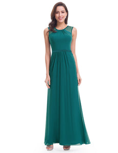 Sleeveless Long Evening Party Dress