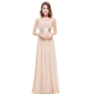 Long Strless Evening Party Bridesmaid dress