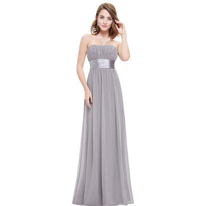 Long Strless Evening Party Bridesmaid dress