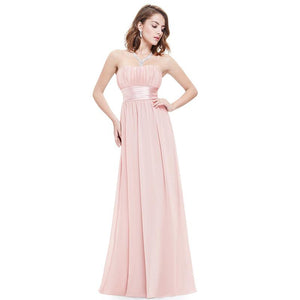 Long Strless Evening Party Bridesmaid dress