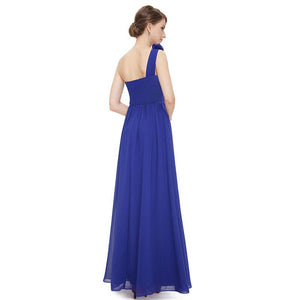 Stylish One Shoulder Long Bridesmaid Dresses