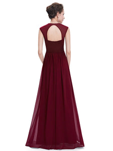 V-neck Long Evening Dress