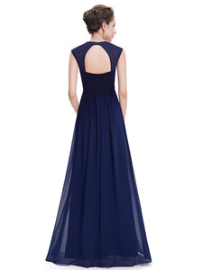 V-neck Long Evening Dress