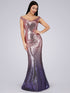 Graceful  Sequin Long Sparkle Holiday Evening Party Dress