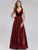 Double V Neck Sparkle Prom Dresses F