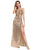 Rose Gold Sequin Dresses with Side Split F