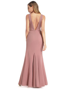 Backless Fishtail Evening Dress