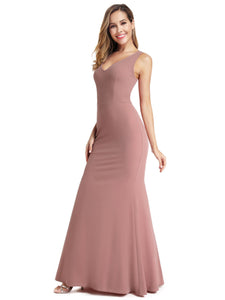 Backless Fishtail Evening Dress