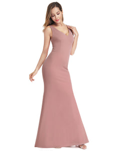 Backless Fishtail Evening Dress