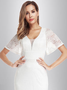 Fishtail Lace Wedding Dresses with C Sleeve F