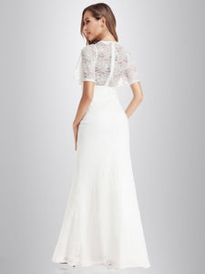 Fishtail Lace Wedding Dresses with C Sleeve F