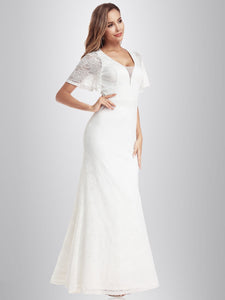 Fishtail Lace Wedding Dresses with C Sleeve F