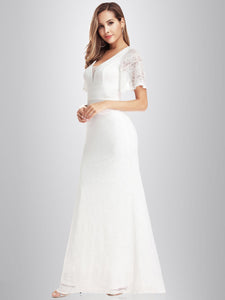 Fishtail Lace Wedding Dresses with C Sleeve F