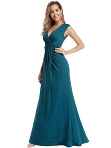 V-Neck Wr Sleeveless Floor Length Maxi Dress F