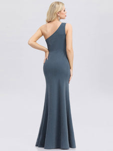 One Shoulder Side Split Dress