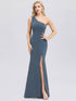 One Shoulder Side Split Dress