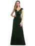 Long Velvet & Sequin Mermaid Prom Dresses F