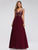 A-Line V-Neck Sequin Patchwork Evening Dresses