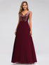 A-Line V-Neck Sequin Patchwork Evening Dresses