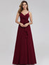 V-Neck Spaghetti Straps Floor-Length Bridesmaid Dresses