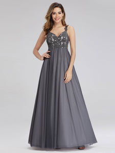 Floor Length Spaghetti Straps Prom Dresses F