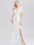 Double V Neck Wedding Dresses with Short Sleeve F