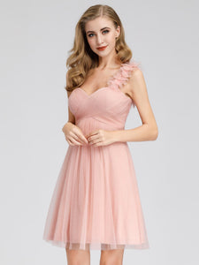 One Shoulder Sweetheart Neckline Dress