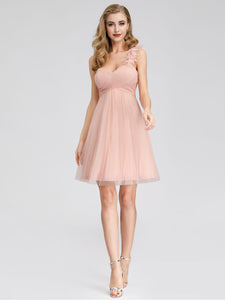 One Shoulder Sweetheart Neckline Dress