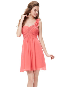 Flowers Padded Ruffles Dress