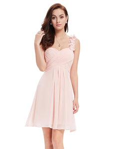 Flowers Padded Ruffles Dress