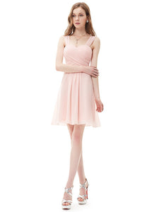 Ruffles Padded Chiffon Bridesmaid Dress