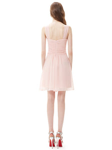 Ruffles Padded Chiffon Bridesmaid Dress