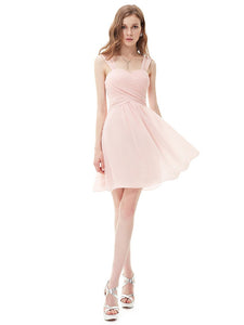 Ruffles Padded Chiffon Bridesmaid Dress