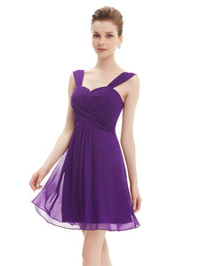 Ruffles Padded Chiffon Bridesmaid Dress