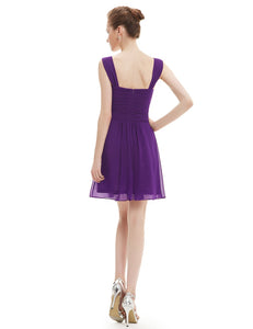 Ruffles Padded Chiffon Bridesmaid Dress