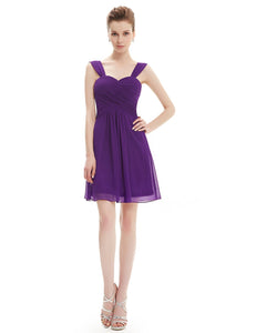 Ruffles Padded Chiffon Bridesmaid Dress