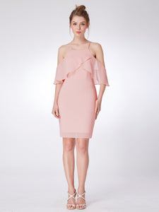 Pink Short Bridesmaid Dress